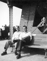 Joe and Herb Keller on la Tour Eiffel in 1948