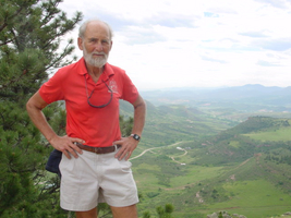 Herb Keller in the Rocky Mountains outside of Fort Collins, Colorado, May 2001.