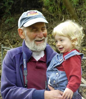 Herb Keller with his grandson Milo at San Diego Zoo.