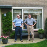 Yuri Kuznetsov (Utrecht University) and Sebius Doedel at Yuri's home, The Netherlands, April 2004.