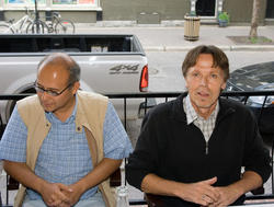 Eusebius Doedel with Carlos Pando, July 2007; photograph by Kurt Lust