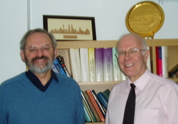 Andrew Cliffe and the Head of the School of Mathematical Sciences David Riley