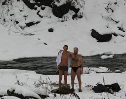 Swimming with Alexey Fishkin in Ithaca, 2008