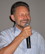 Freddy Dumortier addresses the participants at the conference dinner for his 60th birthday in April 2007; photograph by Bernd Krauskopf