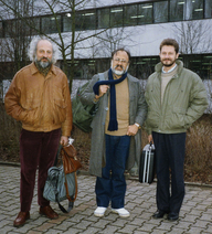Robert Roussarie, Jorge Sotomayor and Freddy Dumortier at Hasselt University in 1990