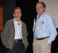 Harry Swinney (University of Texas at Austin) and John Guckenheimer (Cornell University); photograph by Hinke Osinga