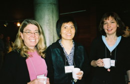 Mary Silber (Northwestern University), Jane Wang (Cornell University) and Rachel Kuske (University of British Columbia); photograph by Susan Whitehouse, SIAM Membership Manager