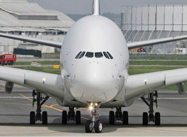 Front view of the A380; Courtesy of Airbus UK
