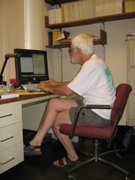 Phil Holmes in his office in the Mathematics Department