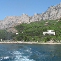Hotel Mellas as viewed from the Black Sea