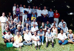 The ICMC Summer Meeting in Differential Equations 2000 Chapter. Botton row, from left to right: G. Lozada-Cruz, L. Fichman, Dan Henry, Hildebrando M. Rodrigues, Alexandre N. Carvalho, Jack Hale, Jair S. Santos and Maria Aparecida Bená