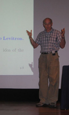 Mark Levy gives his lecture on Geometry of Vibration, Stabilization and Some Applications; photograph by Alexander Vladimirsky